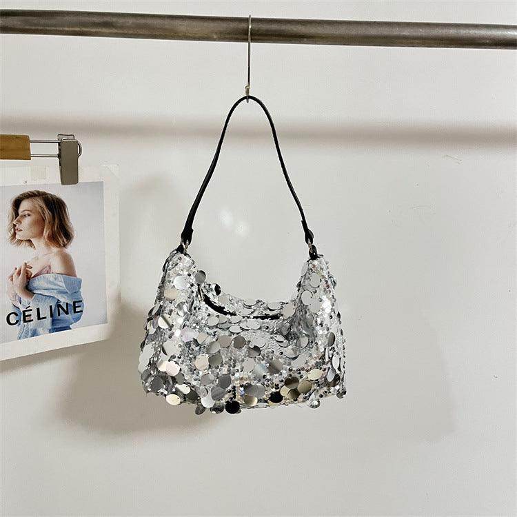 Sequined dumpling shoulder crossbody bag 778399726408 - COCOMELODY